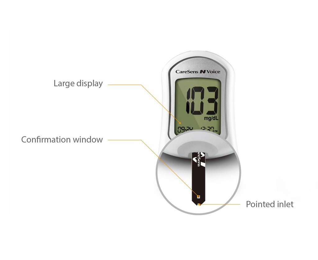Blood Glucose Monitoring System with Talking Meter, 300 Test Strips, 100 Lancets, Lancing Device and Carrying Case M436032