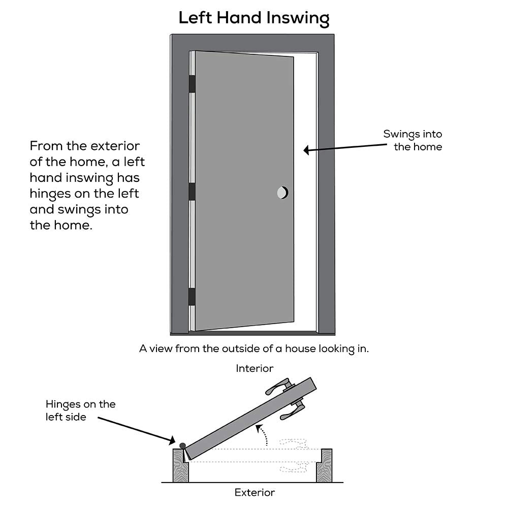 Steel Brilliant White Left Hand In-swing Prehung Door Full Lite Clear Glass 36" x 80" M773