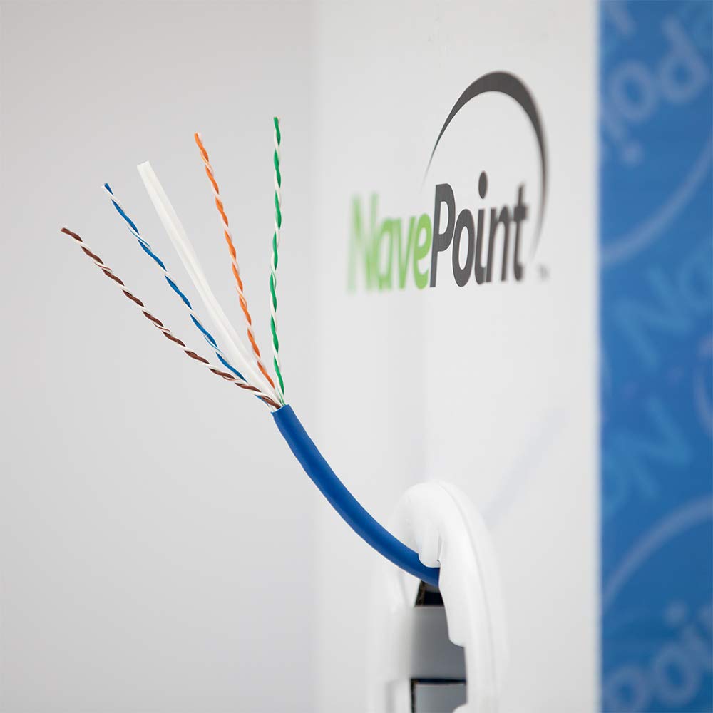 Cat6 Plenum Blue 1000ft Bare Copper Ethernet Cable Z102