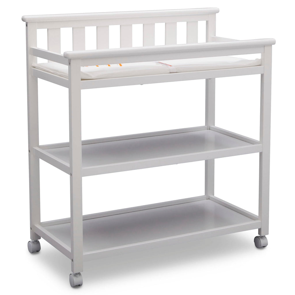Flat Top Changing Table with Wheels and Changing Pad W760987