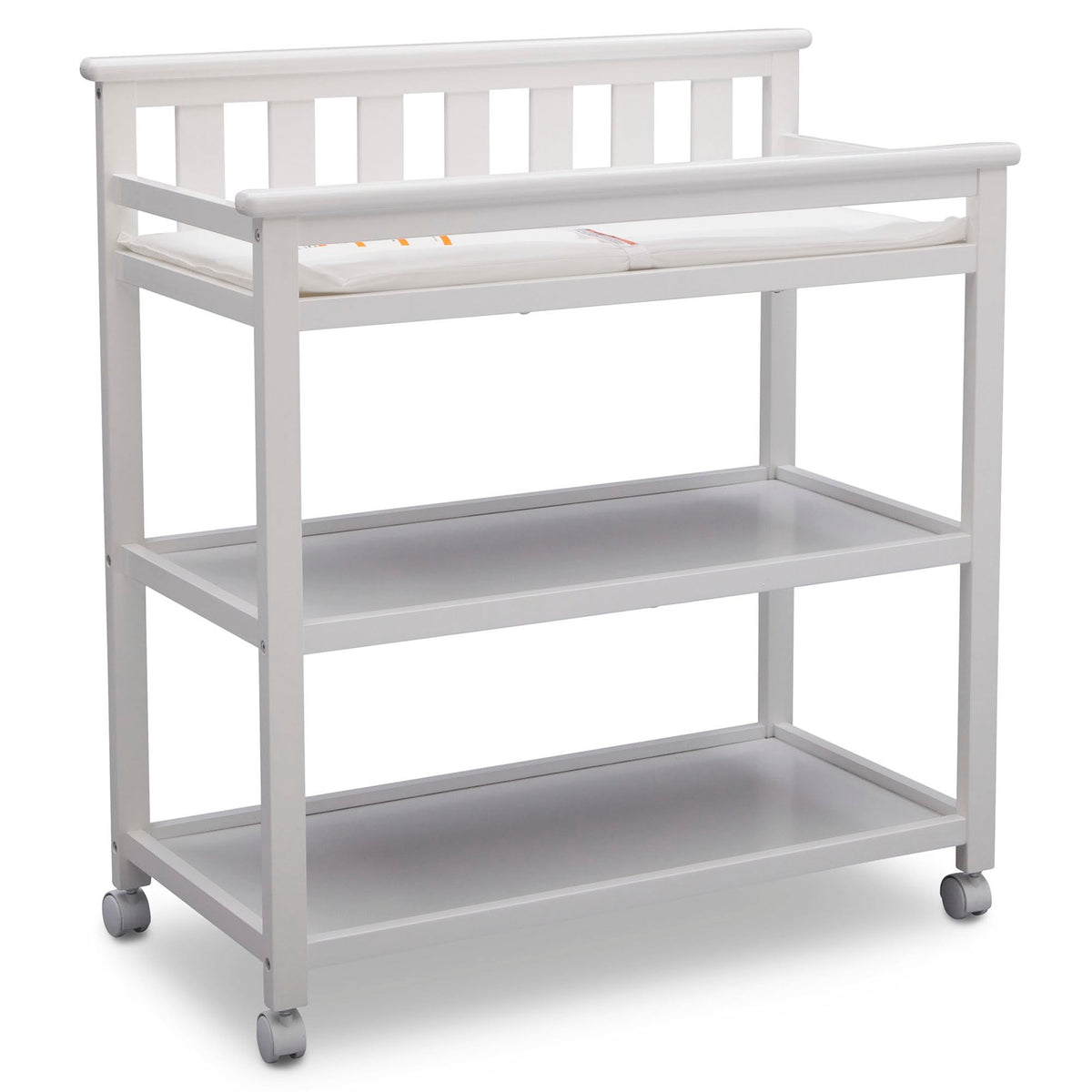 Flat Top Changing Table with Wheels and Changing Pad W760987