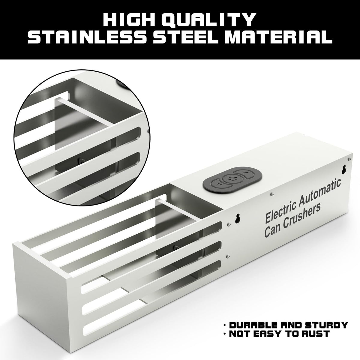 Electric Can Crusher Wall Mounted 12oz & 16oz I4702