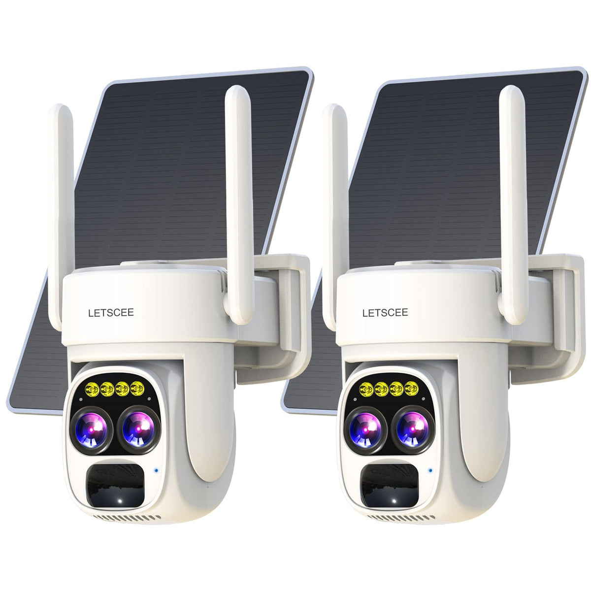 Wireless Solar Security Camera 360 PTZ Dual Lens 10x Zoom 2K L5588