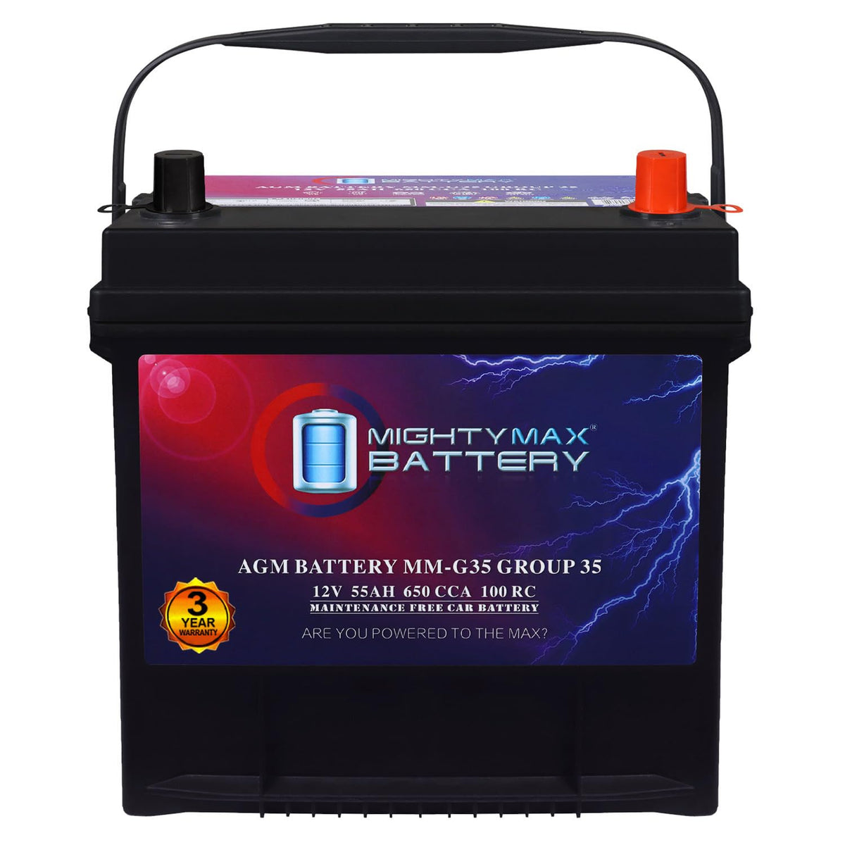 12V 55Ah AGM Replacement Battery J518