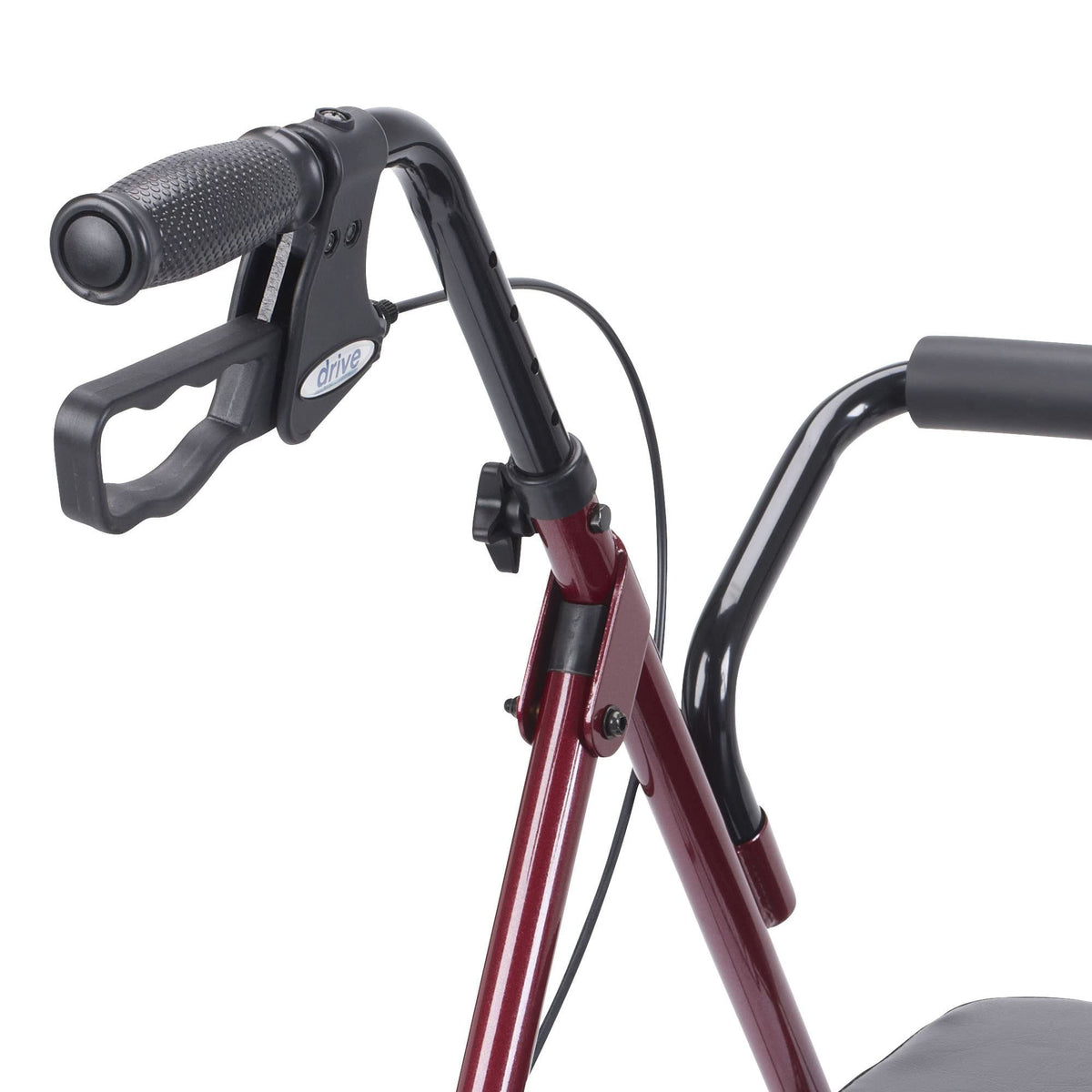 Foldable Bariatric Rollator Walker with Seat, Red Z18747