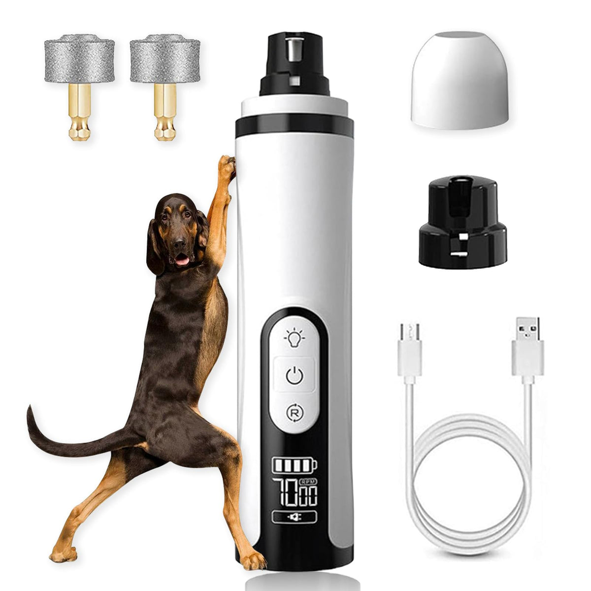 Silent Rechargeable Electric Pet Nail Grinder Q23830
