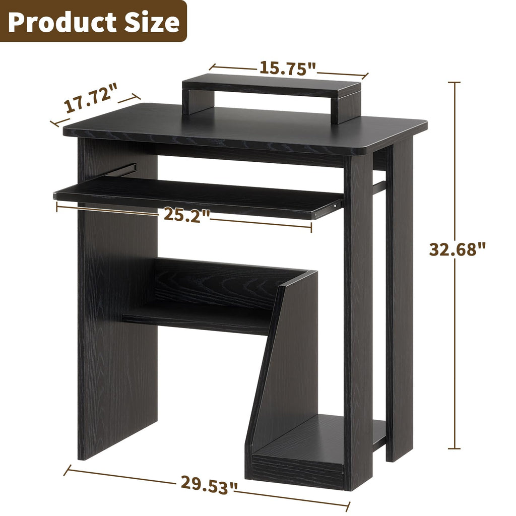 30 Inch Computer Desk with Keyboard Tray V13213