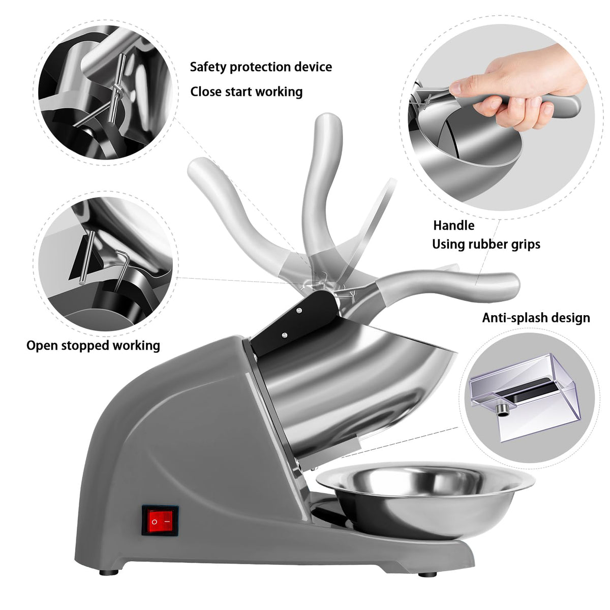 Ice Shaver Machine with Ice Tray T707134