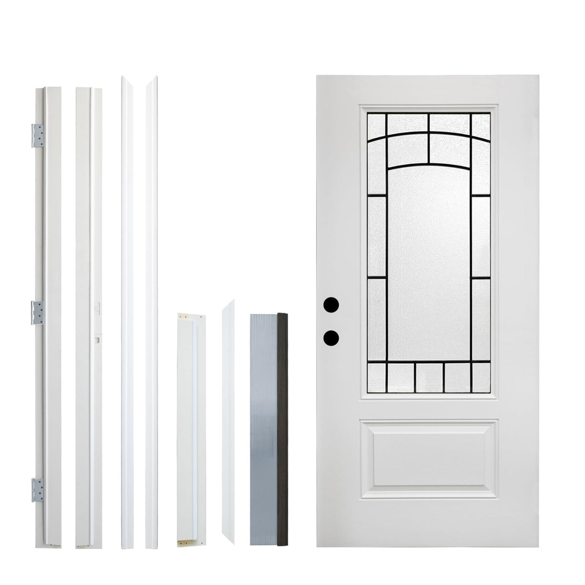36 x 80 Smooth Fiberglass Entry Door with Brickmould Q249306