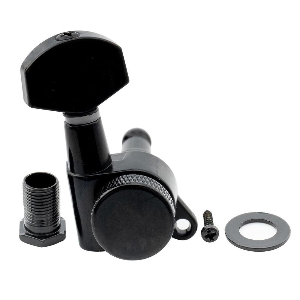 6 Inline Locking Tuners Set Black B3298