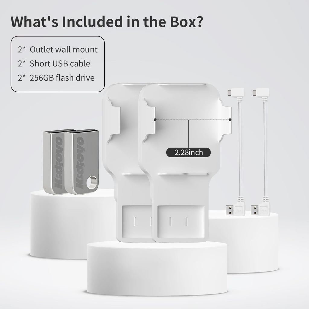 256GB USB Flash Drive & Wall Mount (2 Pack) Q10870