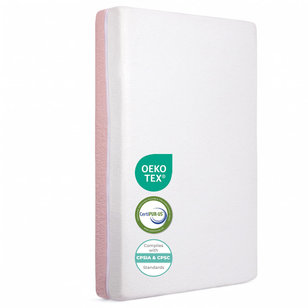 Mini Crib Mattress 2-Stage Firmness 38x24x4 Inch P94849