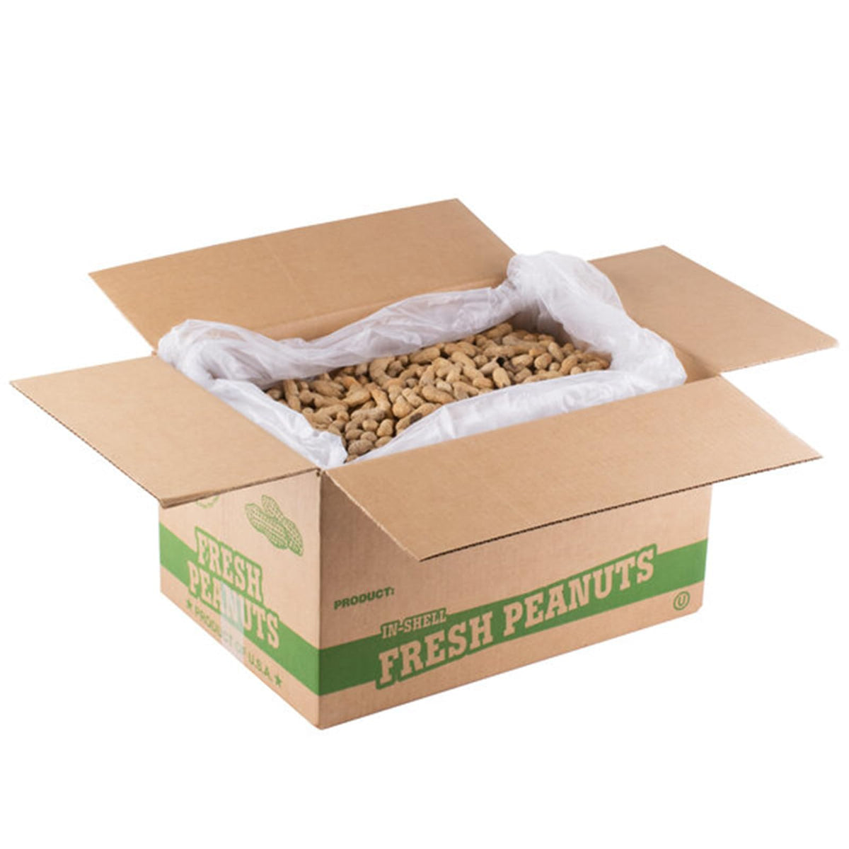 Roasted Unsalted in-Shell Peanuts 25 lb W649815