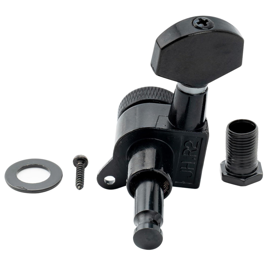 6 Inline Locking Tuners Set Black B3298