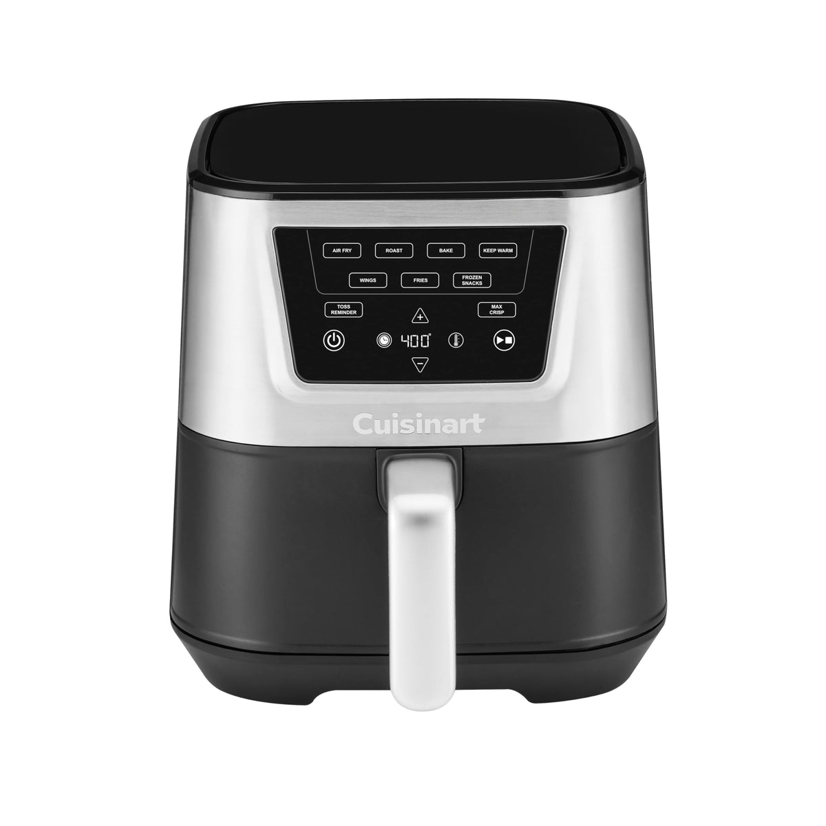 6-Quart Air Fryer with 4 Cooking Functions, Black & Stainless Steel V705