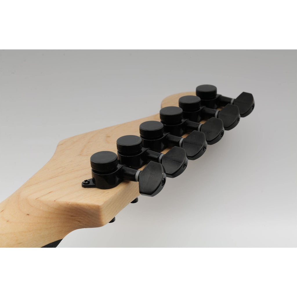6 Inline Locking Tuners Set Black B3298