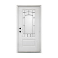 36 x 80 Smooth Fiberglass Entry Door with Brickmould Q249306