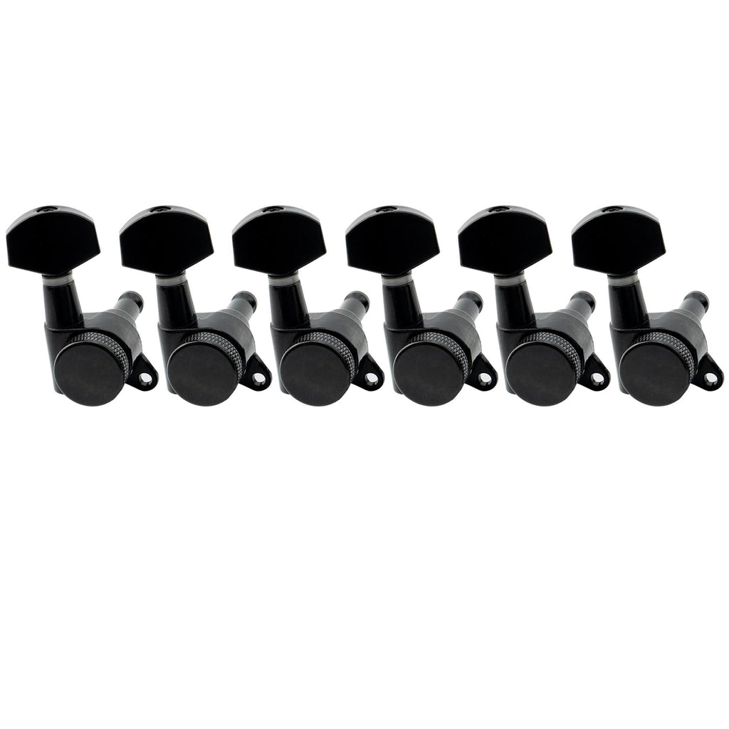 6 Inline Locking Tuners Set Black B3298