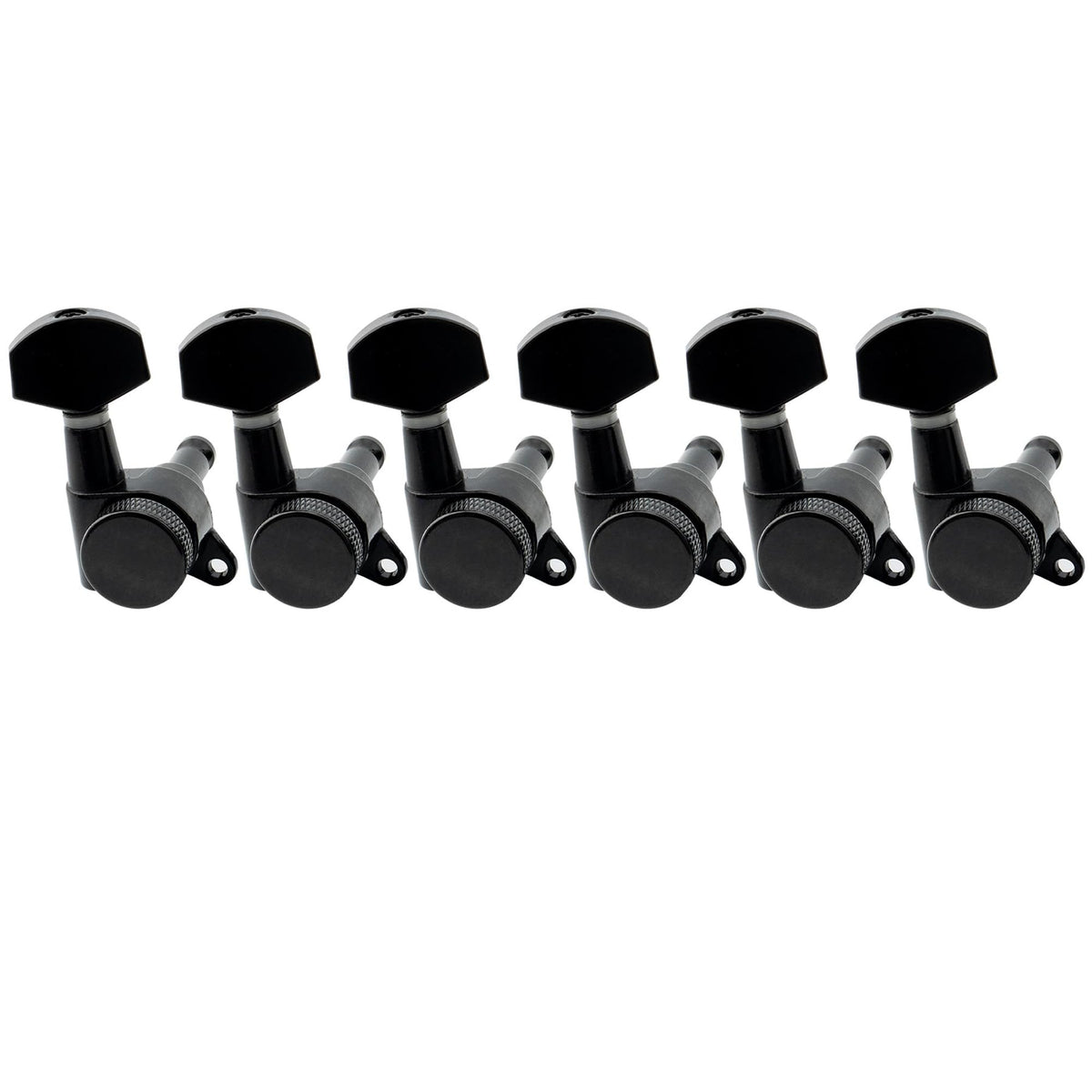 6 Inline Locking Tuners Set Black B3298