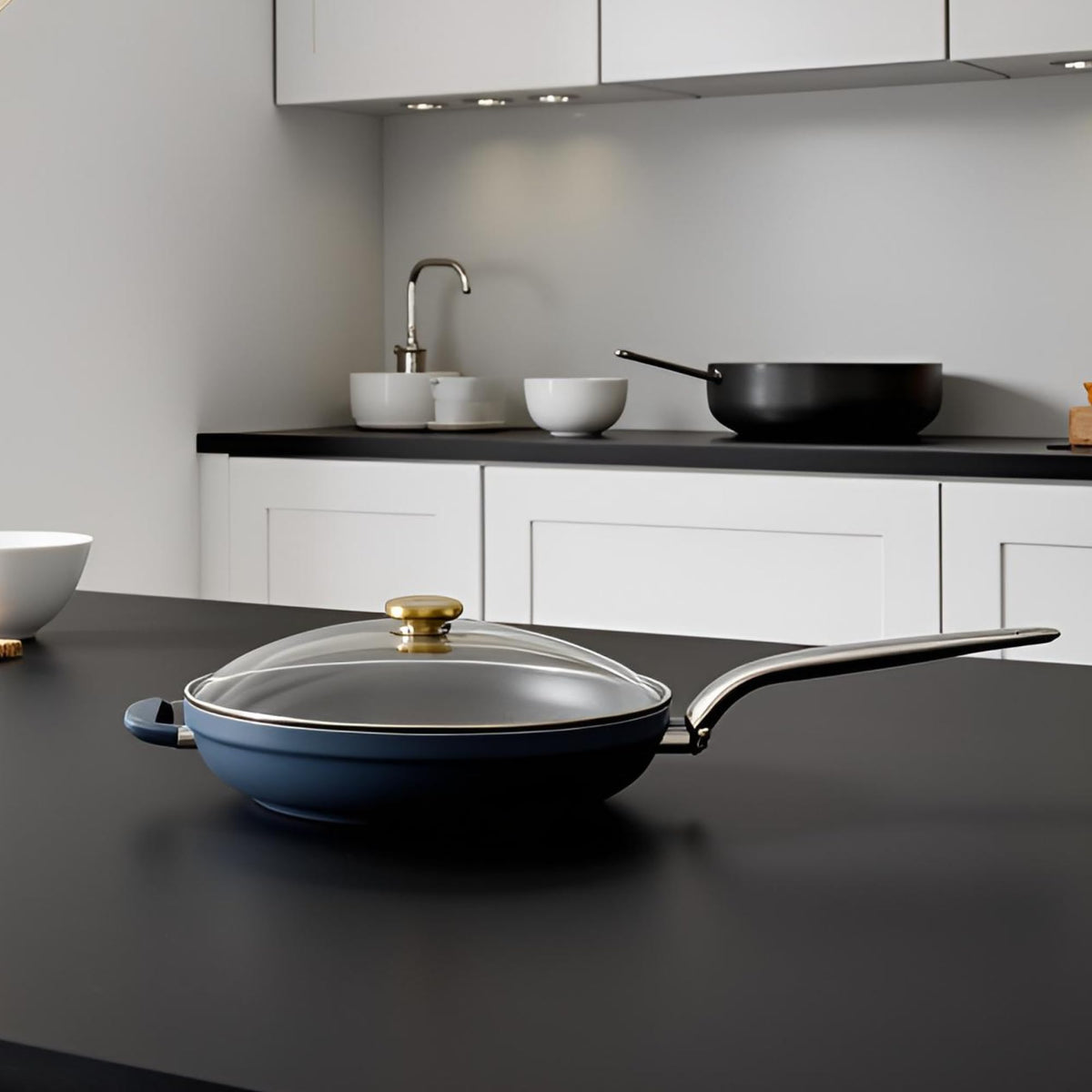 10" Tempered Glass Lid with Steam Vent & Stainless Steel Rim D704164