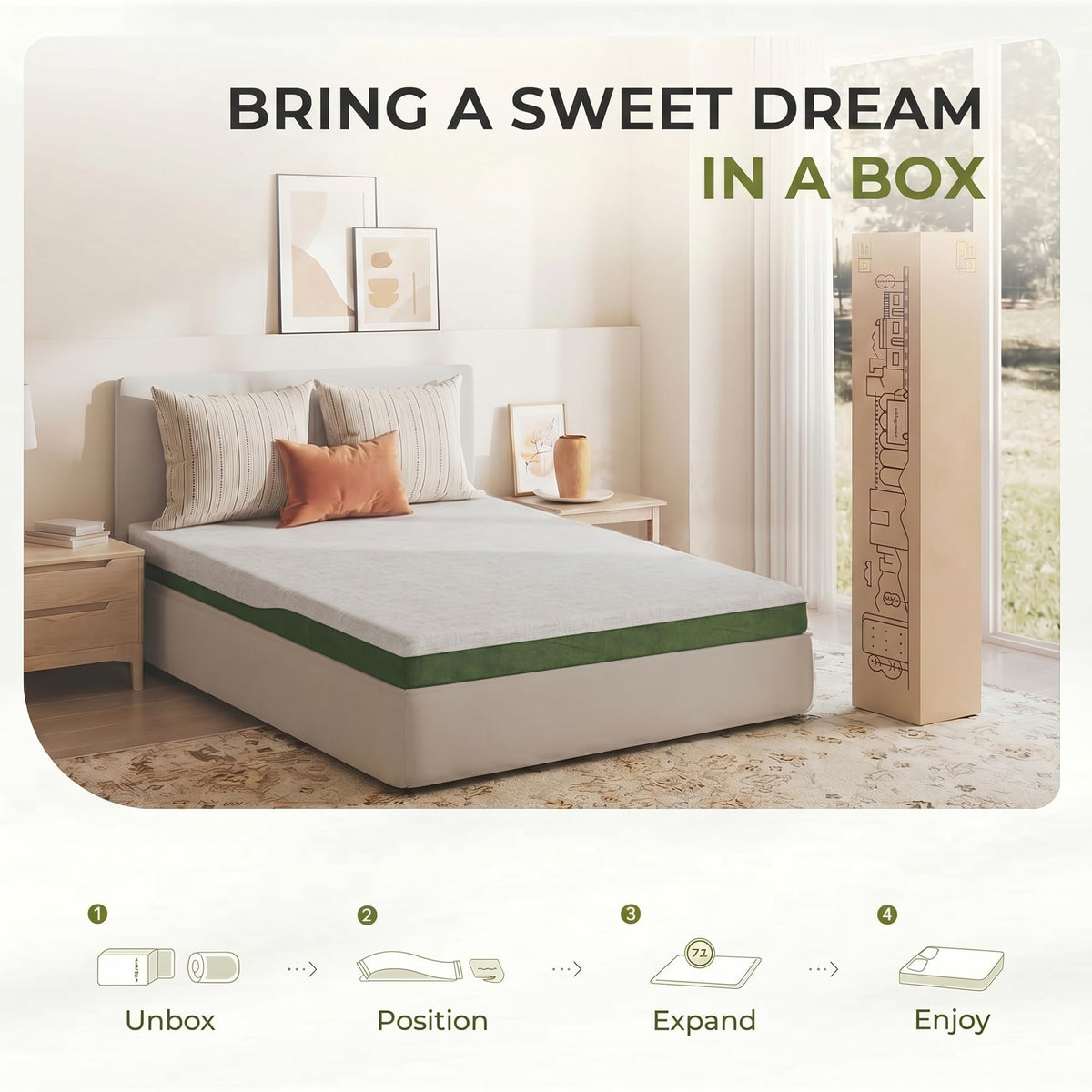 6 Inch Twin Size Cooling Gel Memory Foam Mattress N3293
