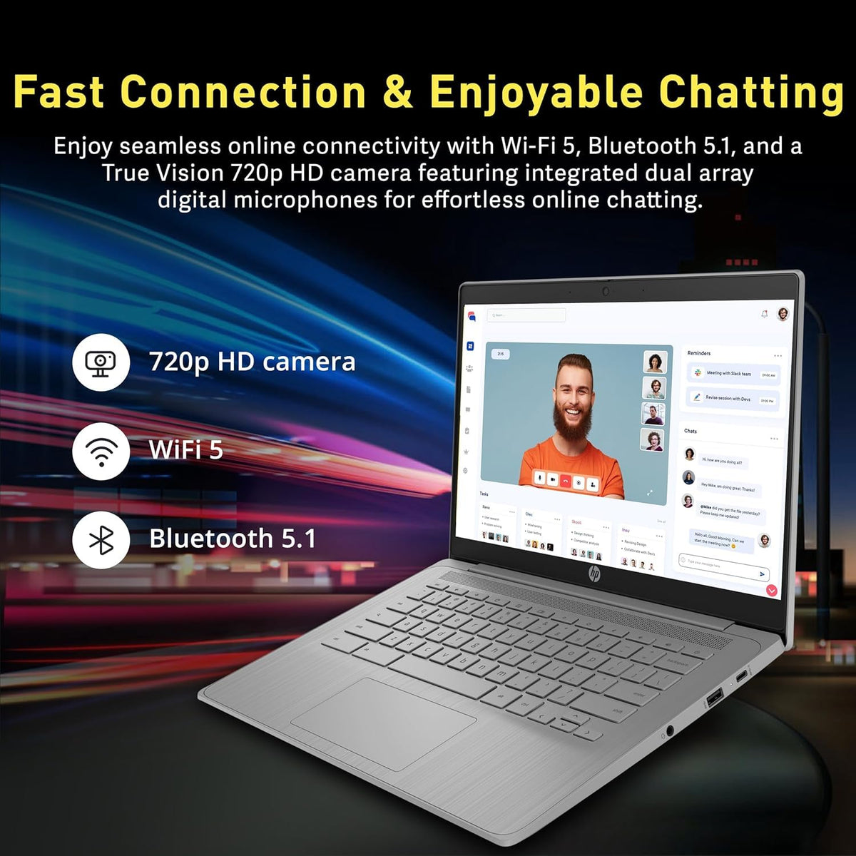 14" HD Chromebook, Quad-Core Celeron, 4GB RAM, 192GB Storage D20010
