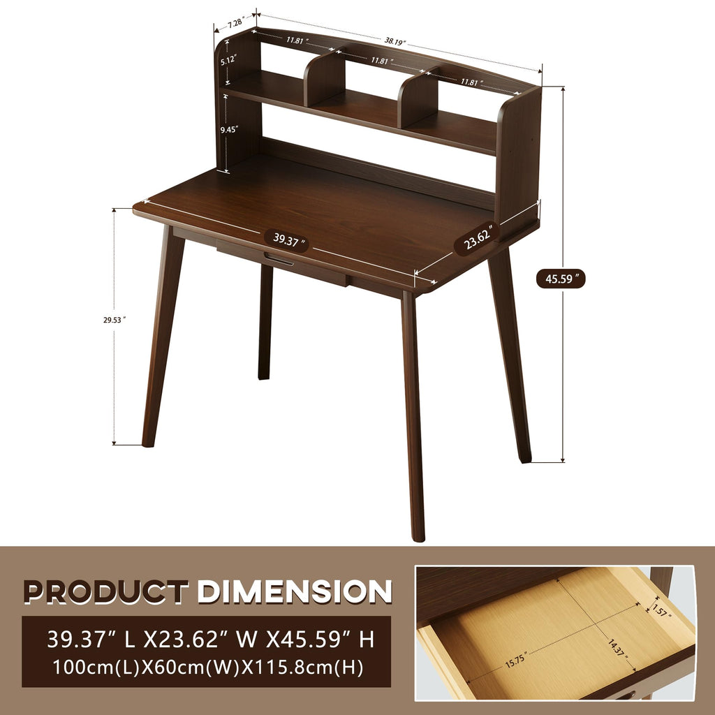 Small Writing Desk with Hutch V32953