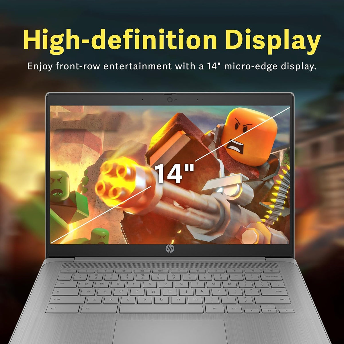 14" HD Chromebook, Quad-Core Celeron, 4GB RAM, 192GB Storage D20010