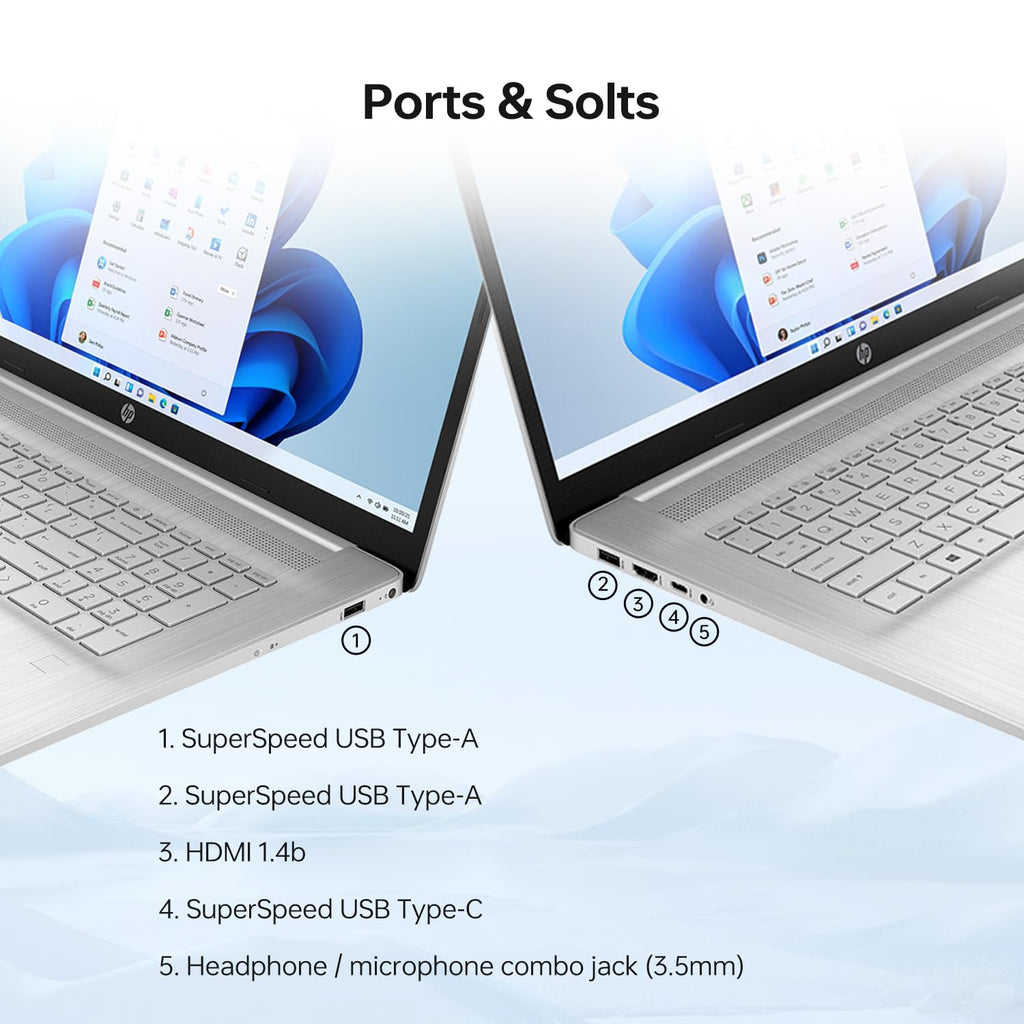 17.3" HD+ Touchscreen Laptop, 12th Gen Intel Core i7, 64GB RAM, 2TB SSD, Silver H167