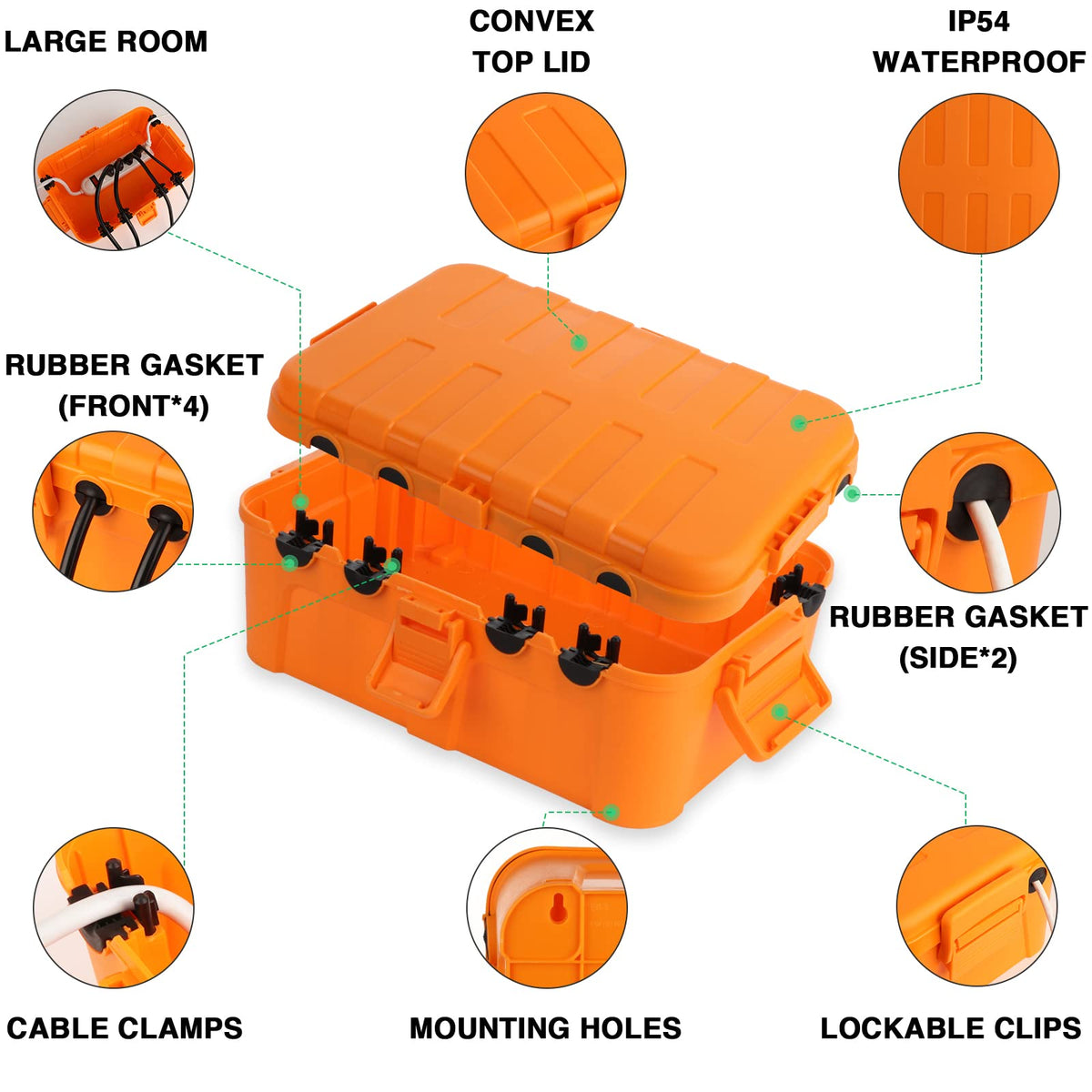Large IP54 Waterproof Outdoor Electrical Box W52582