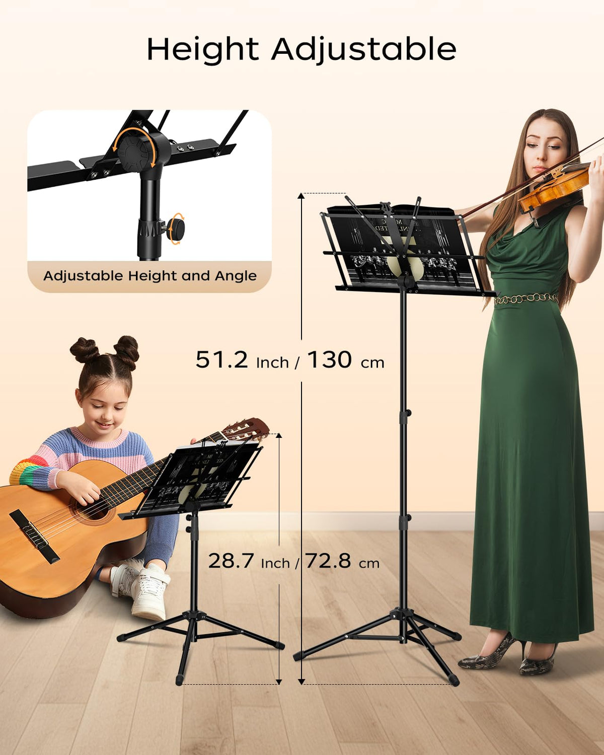 Folding Sheet Music & Book Stand with Bag G708