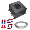 5 Gallon 20L Polished Aluminum Fuel Cell Tank with Cap Level Sender Oil Feed Line I505398