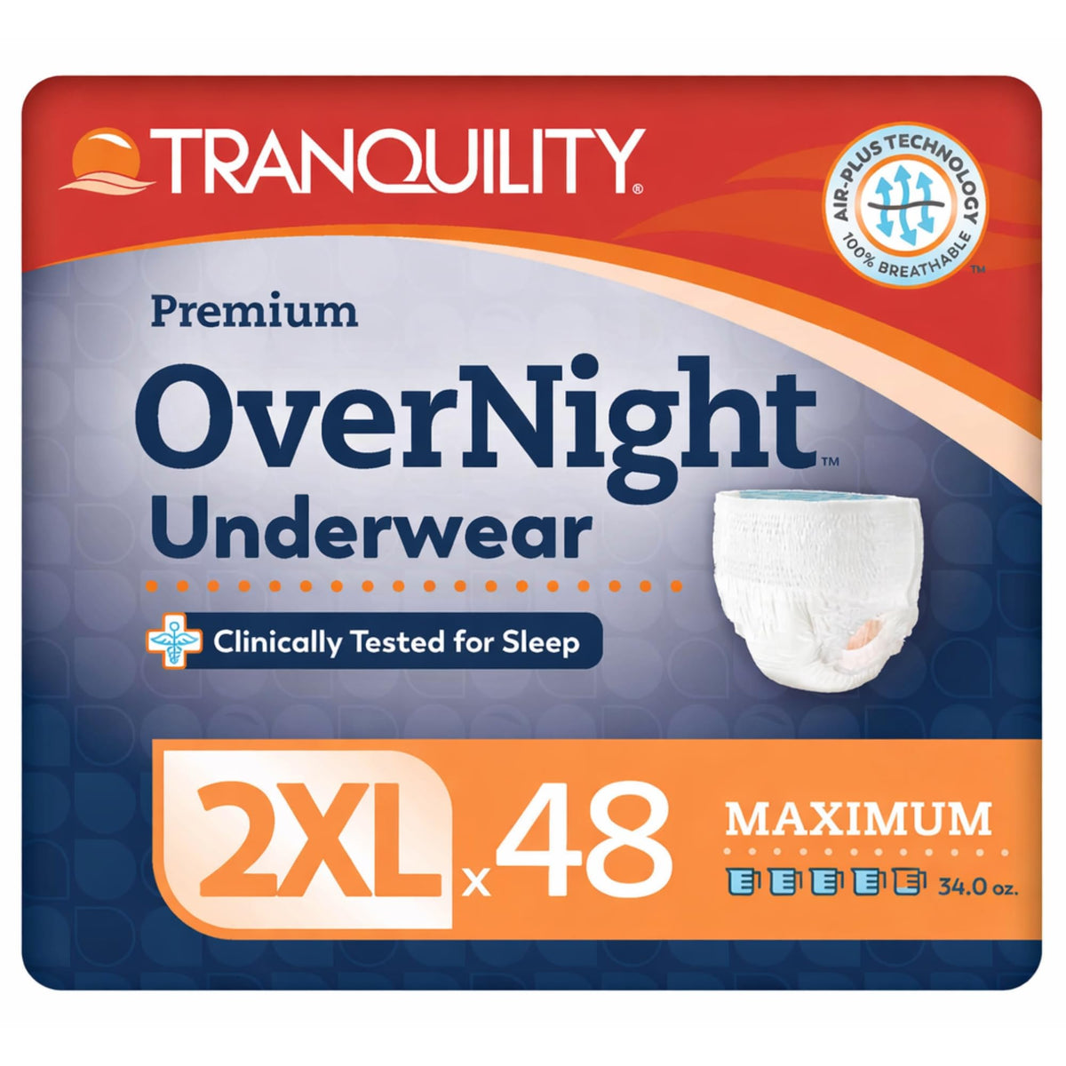 2XL Disposable Absorbent Underwear 48 Count I480