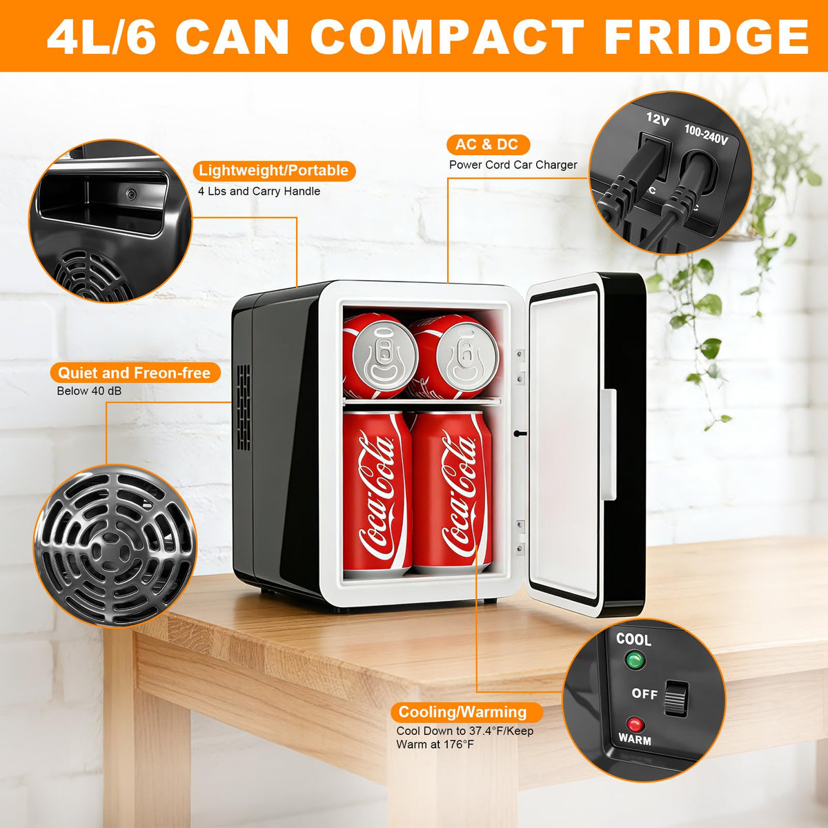 Mini Fridge 4 Liter/6 Cans L736