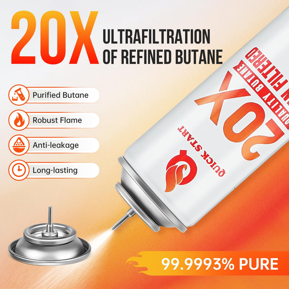 12 Pack Universal Butane Fuel Refill K393969