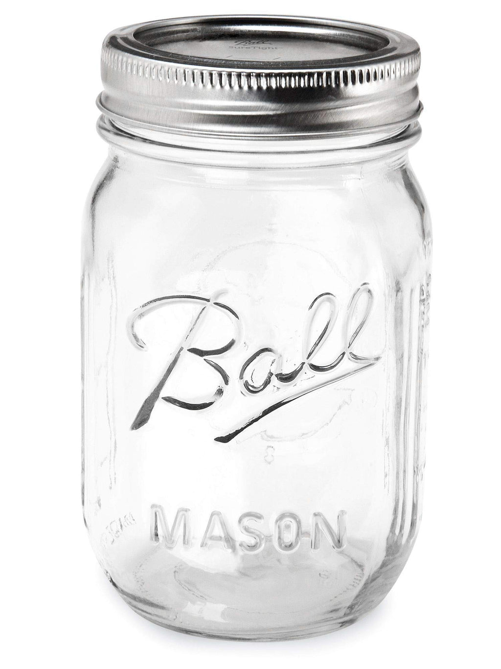 16 oz Regular Mouth Mason Jar with Lids and Bands (12 Units) S863347
