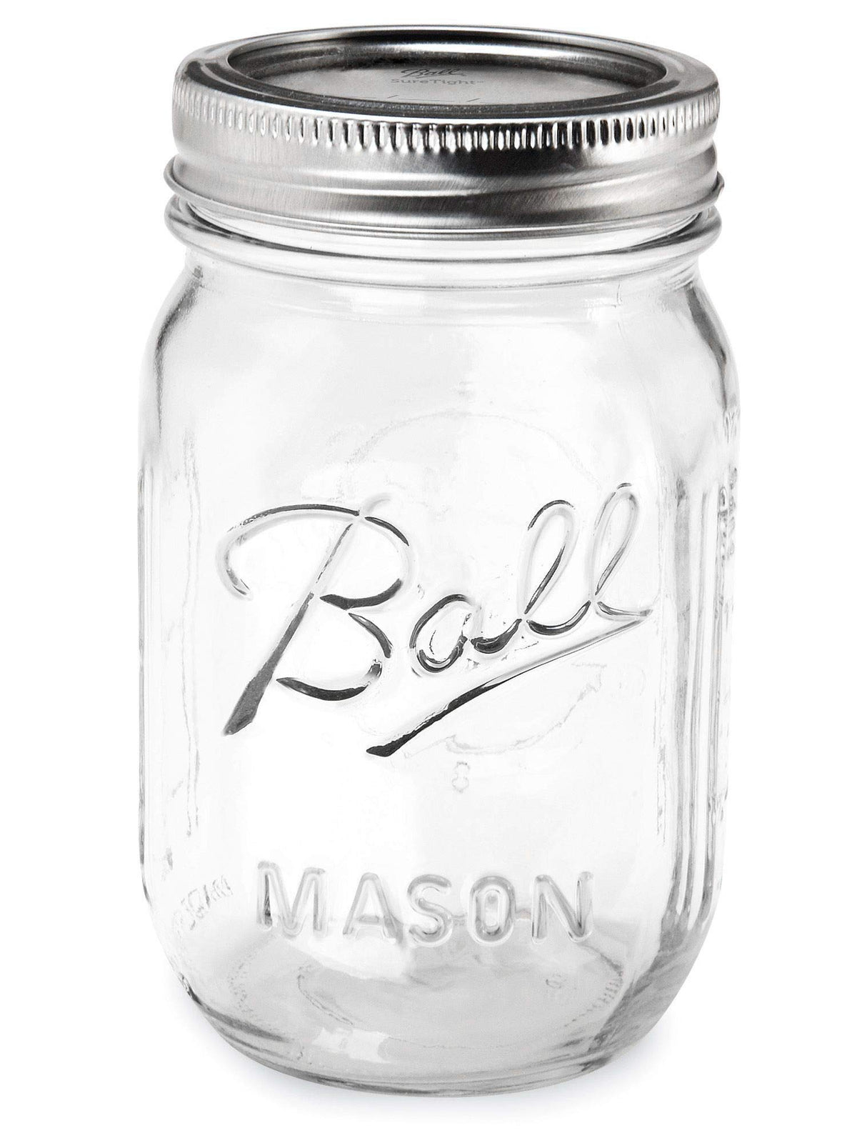 16 oz Regular Mouth Mason Jar with Lids and Bands (12 Units) S863347