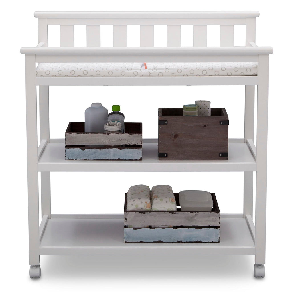 Flat Top Changing Table with Wheels and Changing Pad W760987