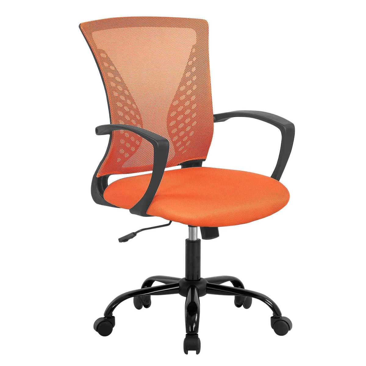 Orange Ergonomic Office Chair with Lumbar Support Armrest N776103