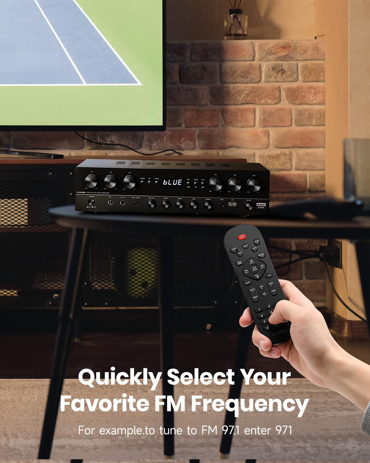 1000W 6 Channel Bluetooth Stereo Receiver V794