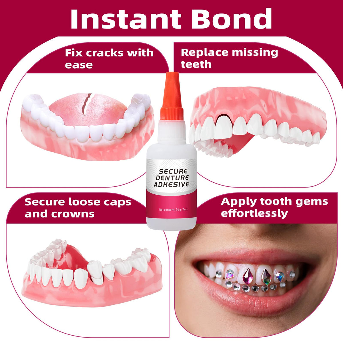 2 oz Dental Lab Instant Bonding Glue L62538
