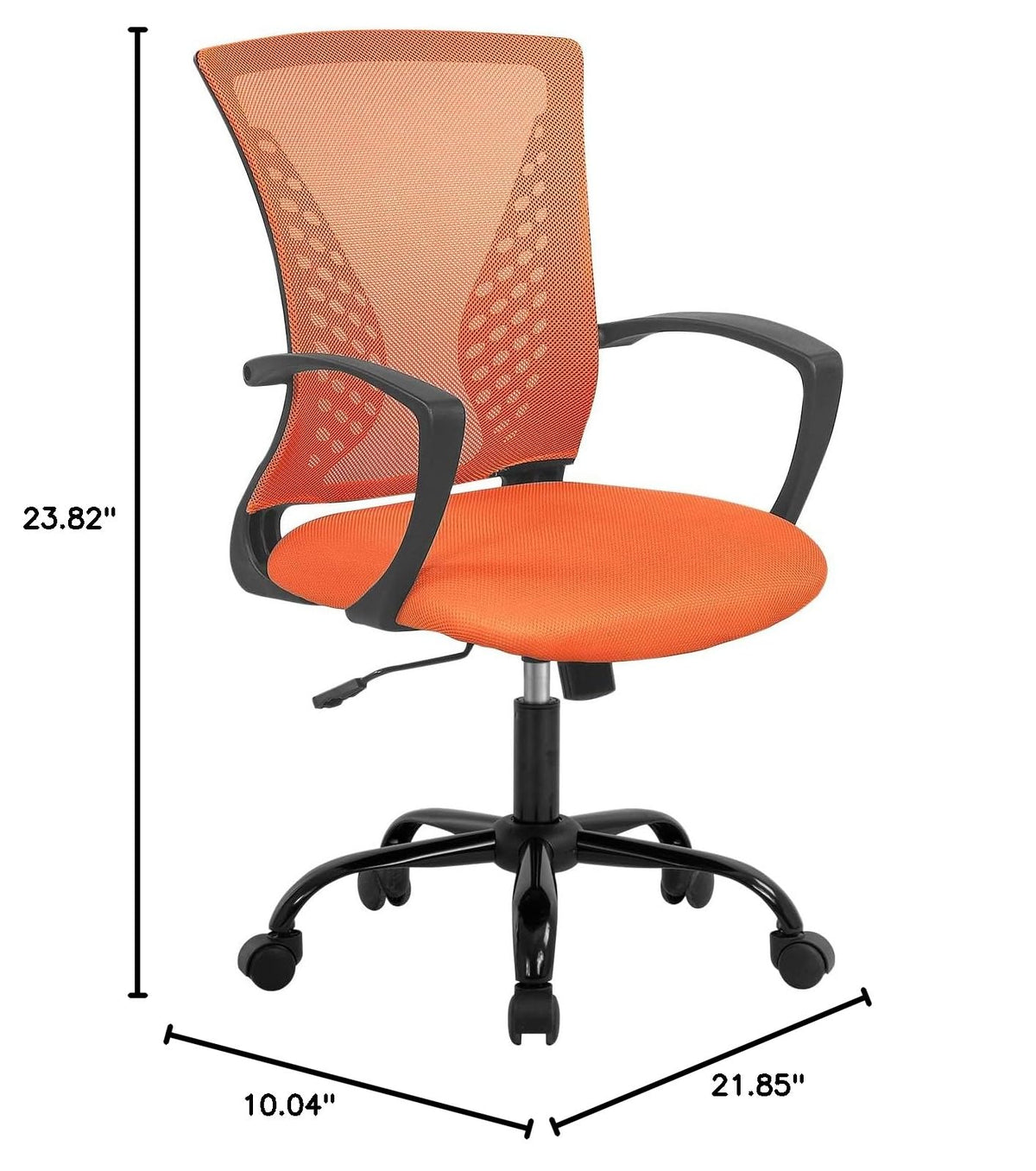 Orange Ergonomic Office Chair with Lumbar Support Armrest N776103