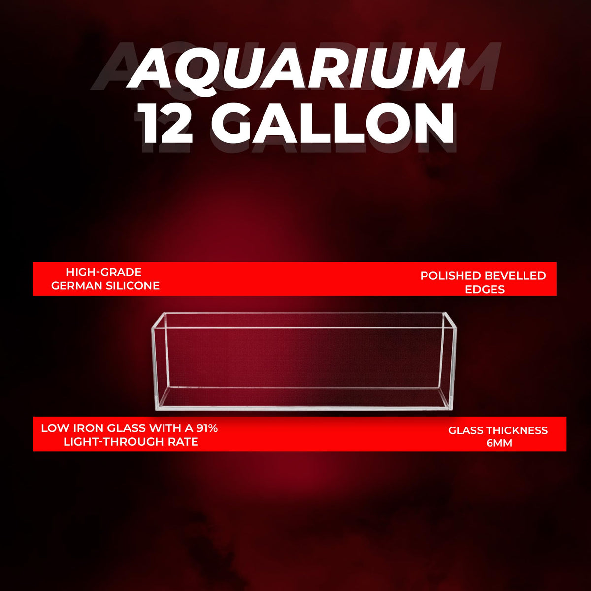 High Clarity Glass 12 gal Fish Tank L16804