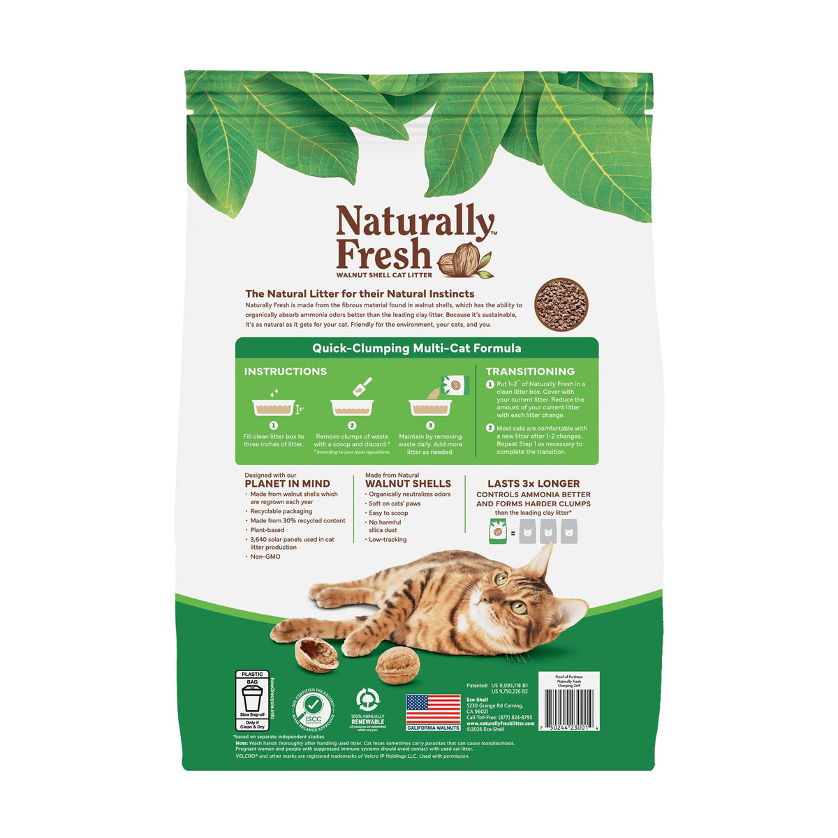Walnut Shell Unscented Clumping Cat Litter 30 Lbs D60172
