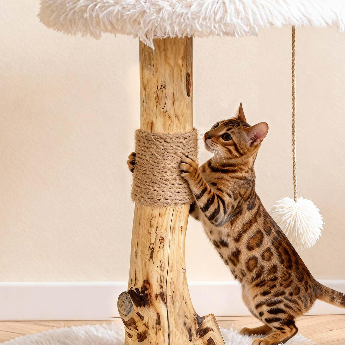 Modern Cat Tree Tower with Sisal Scratching Post D905527