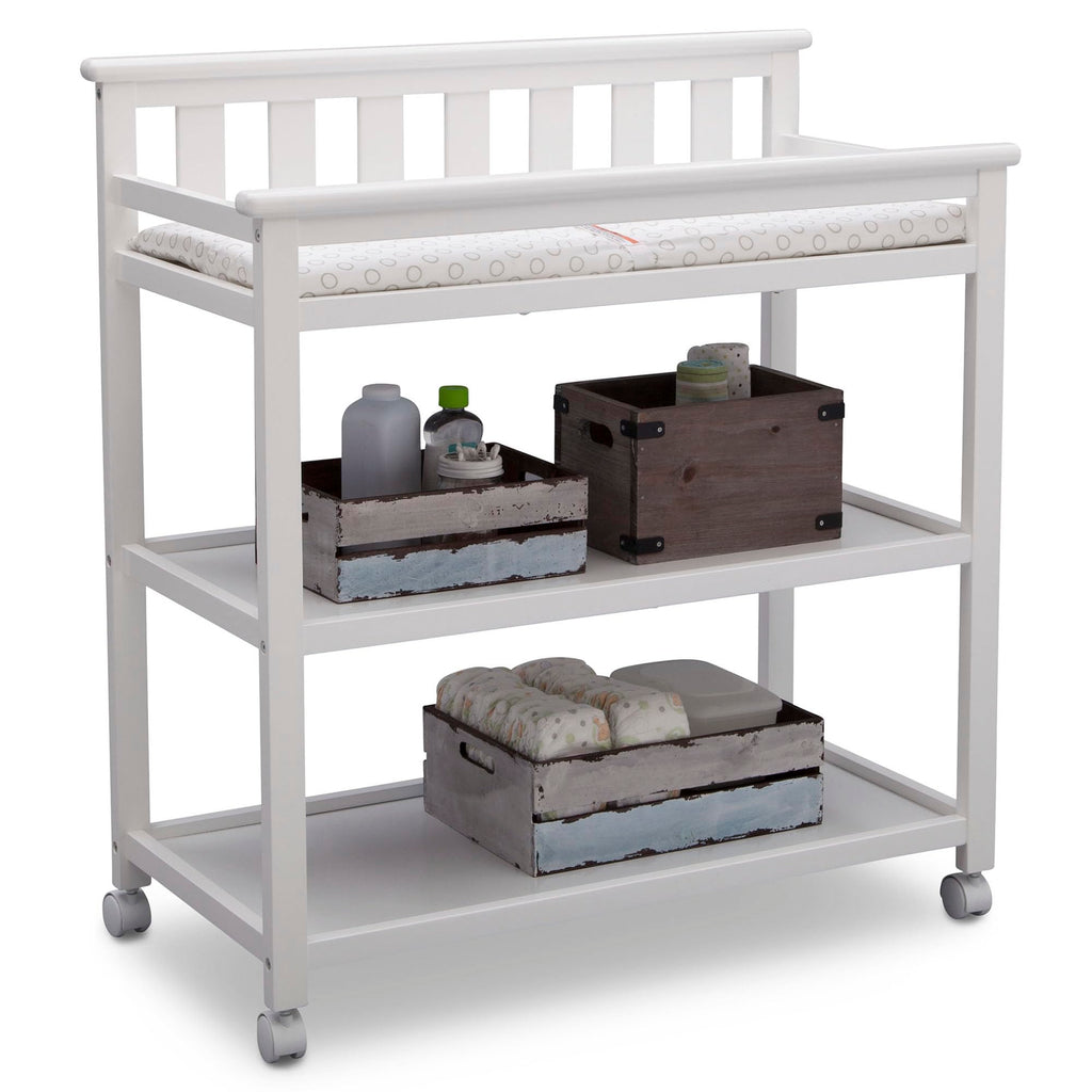 Flat Top Changing Table with Wheels and Changing Pad W760987