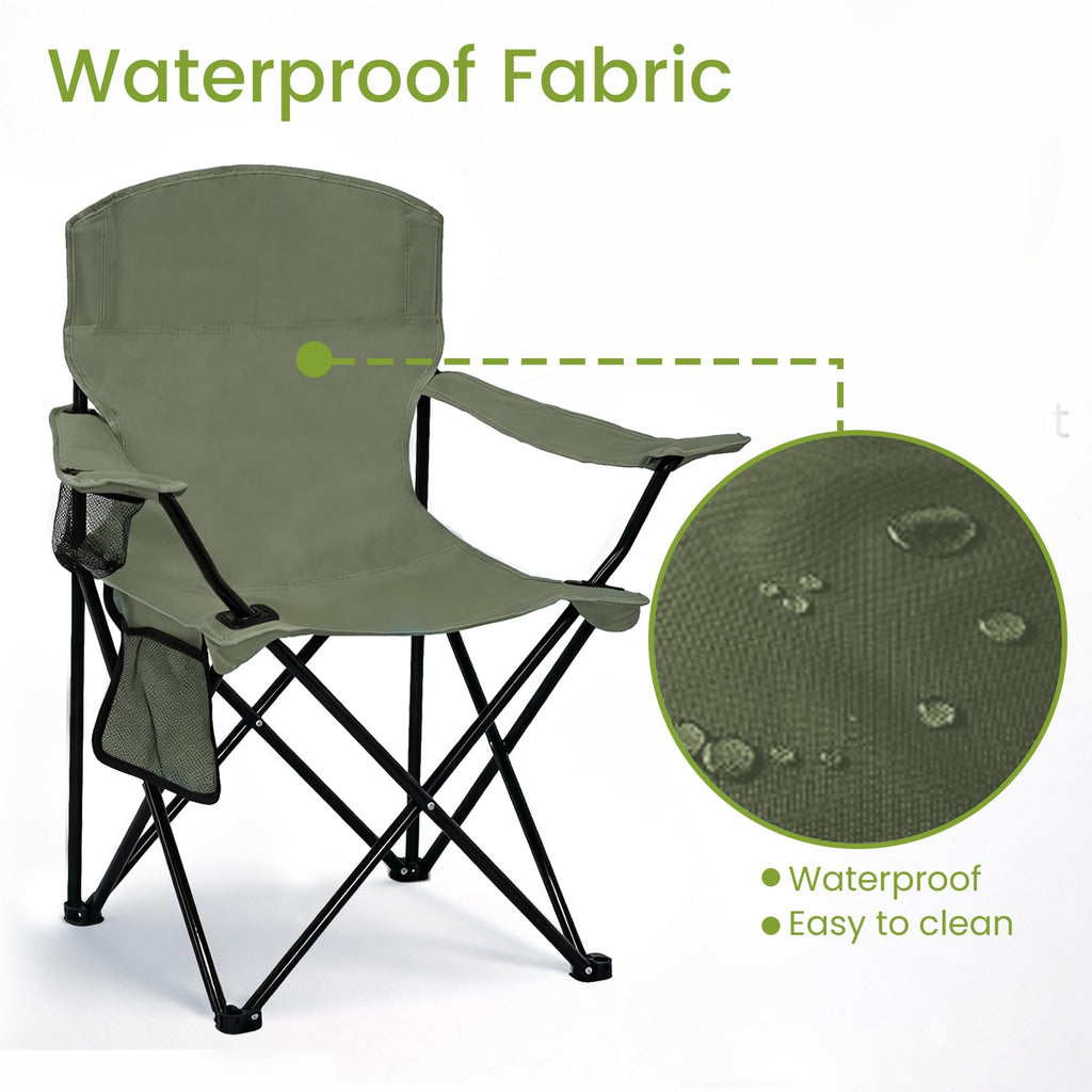 Camping Chair 2 Pack Portable Folding Chair Green S623823