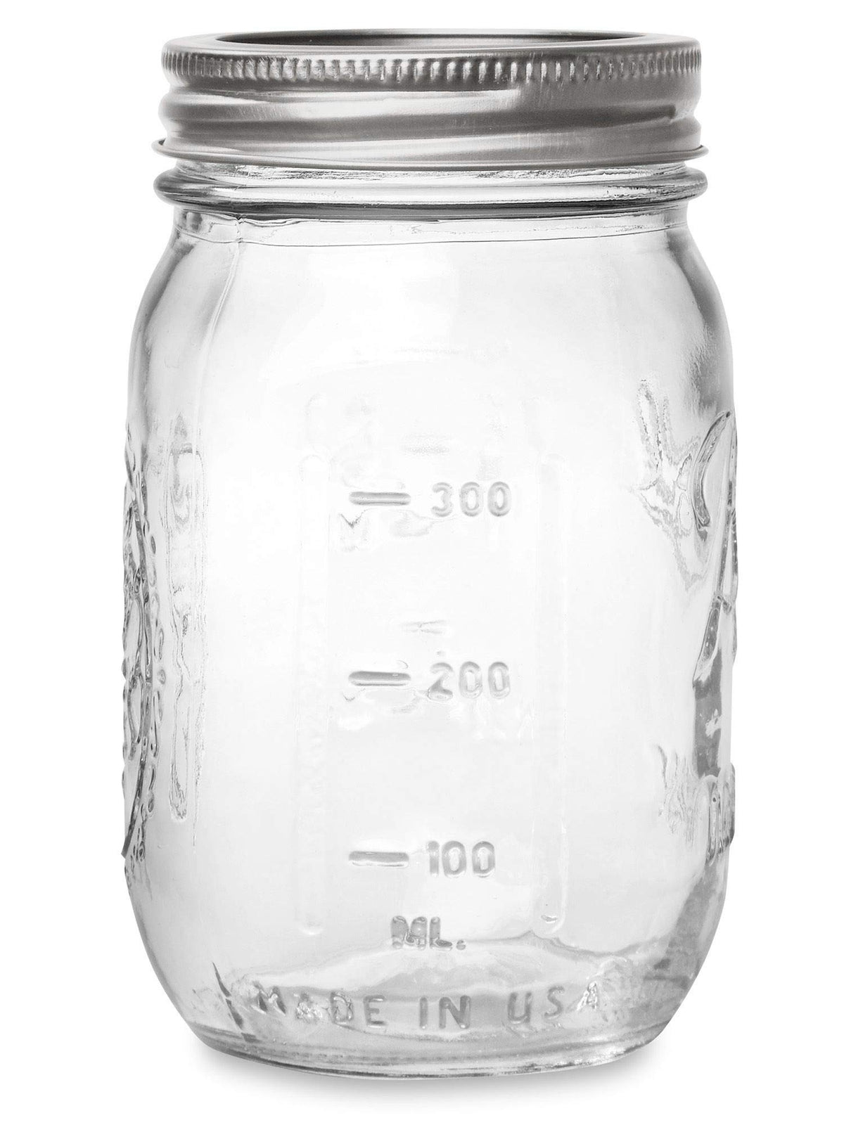 16 oz Regular Mouth Mason Jar with Lids and Bands (12 Units) S863347