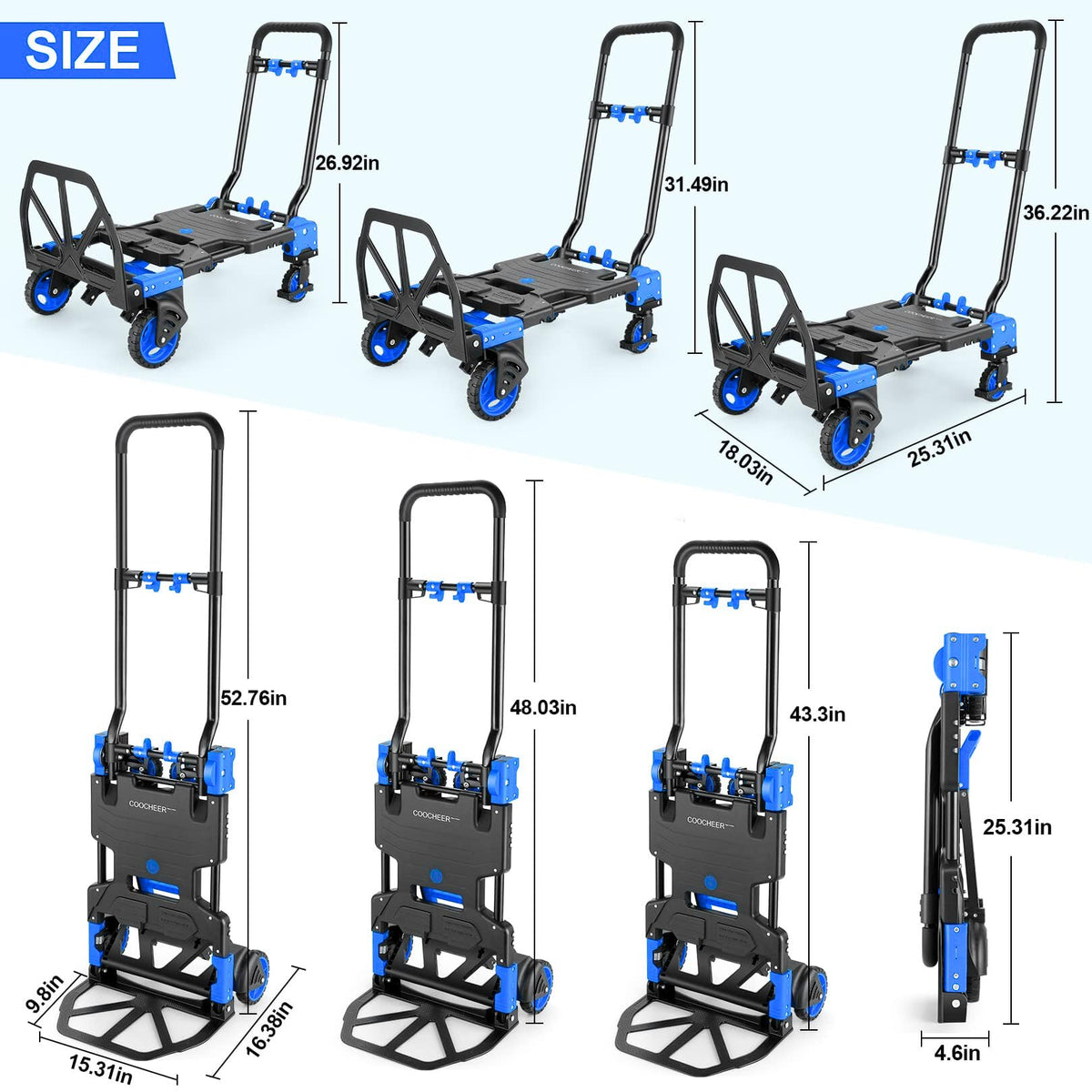 Heavy Duty 330lbs Folding Hand Truck M9937