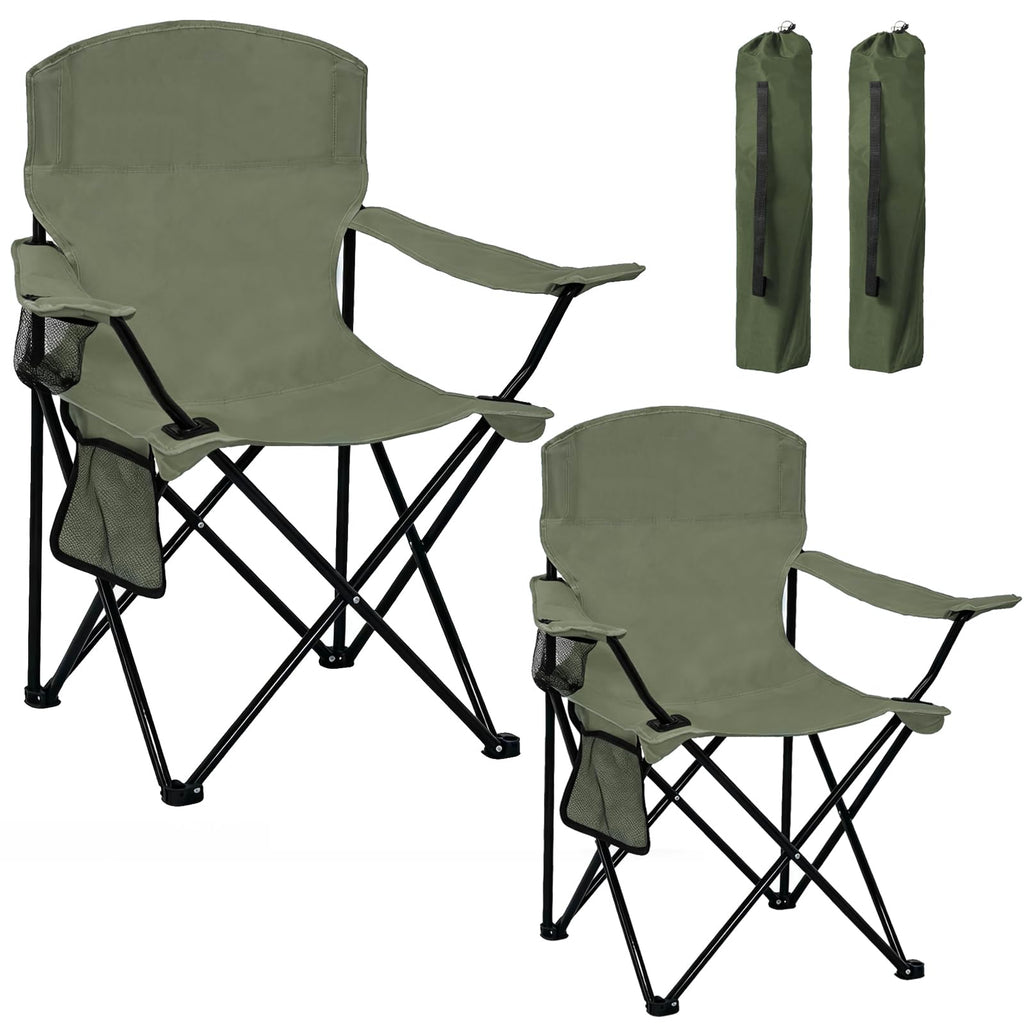 Camping Chair 2 Pack Portable Folding Chair Green S623823